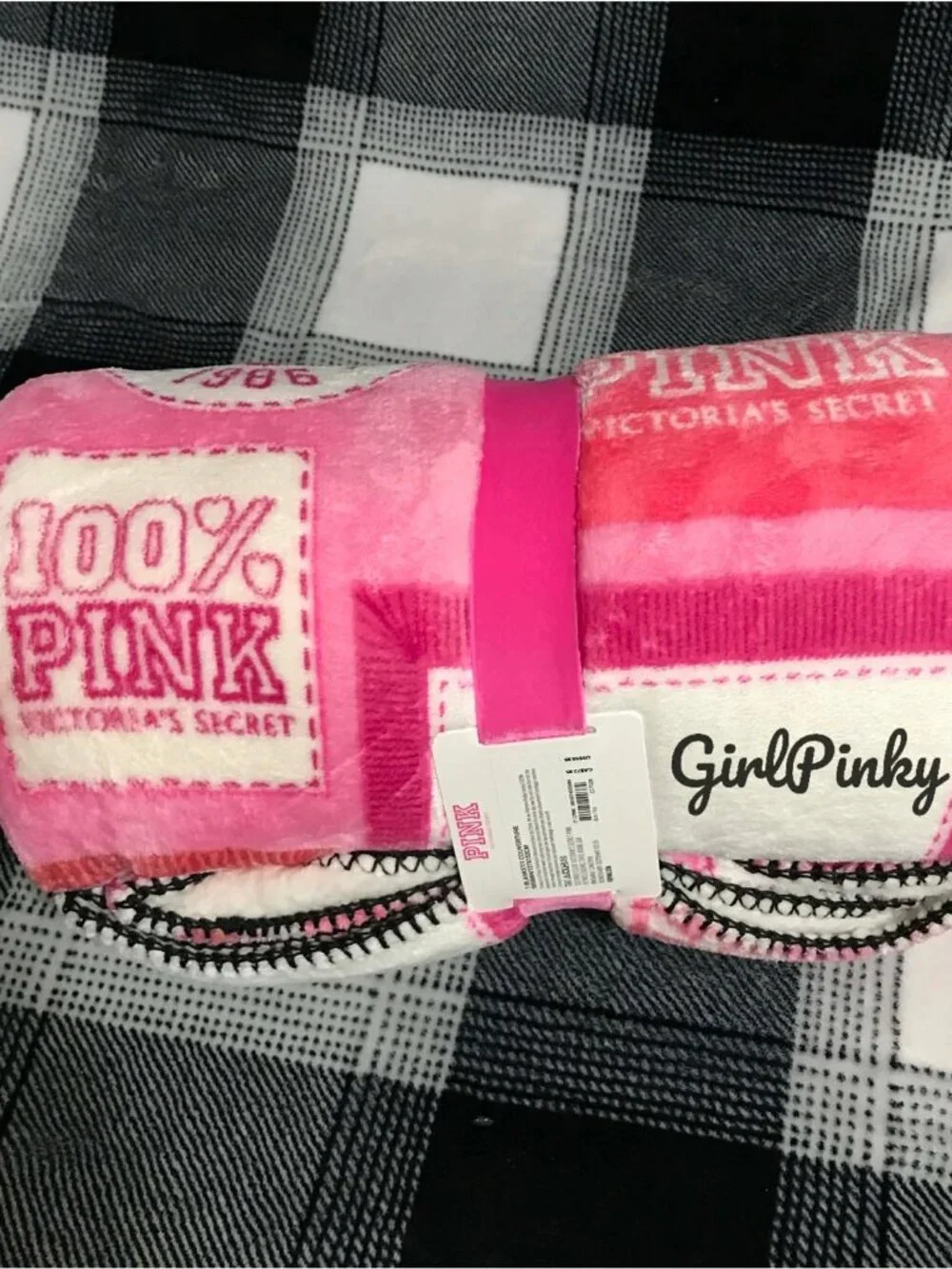 VS PINK COLORBLOCK COZY PLUSH BLANKET PINK FRIDAY 2026 LIMITED EDITION